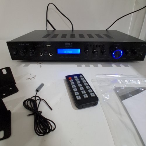 PYLE UPGRADED PREMIUM RACK MOUNT RECEIVER WITH REMOTE CONTROL & BLUETOOTH COMPATIBILITY - 200W - BLACK (MODEL: PDA7BU) image 2