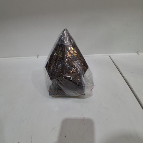 GEOMETRIC DECORATIVE LANTERN LIGHT - BROWN WOOD/MULTICOLOURED image 5