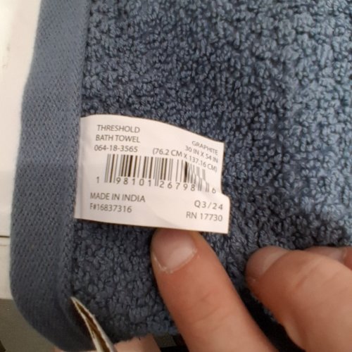 THRESHOLD LUXE TEXTURED DOT BATH TOWEL- 30" X 54"-GRAPHITE BLUE image 2