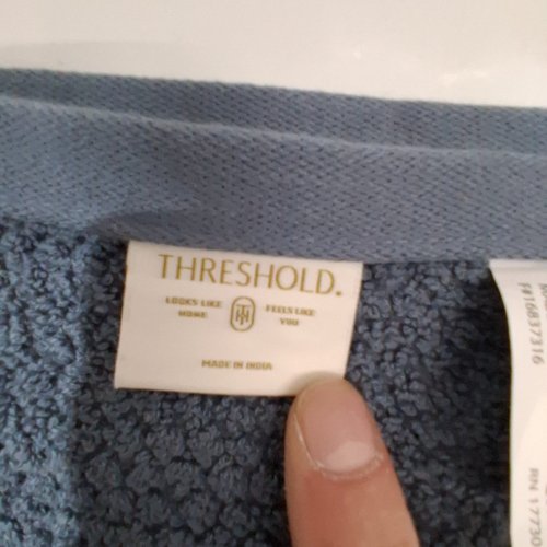 THRESHOLD LUXE TEXTURED DOT BATH TOWEL- 30" X 54"-GRAPHITE BLUE image 4