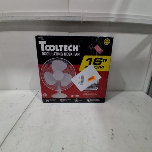 TOOLTECH 16" 3-SPEED INDOOR OSCILLATION DESK FAN ARTICLE (MODEL: 100076) image 7