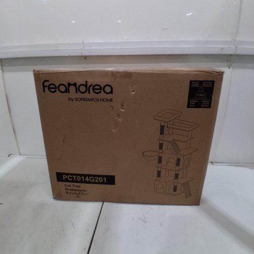 FEANDREA CAT SCRATCHING POSTS WITH 2 CAVES - 72.6" - DARK GREY (MODEL: PCT014G201) image 5