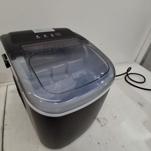 EUHOMY COUNTERTOP ICE MAKER MACHINE WITH HANDLE, BASKET AND SCOOP - MAKES 26LB/DAY - BLACK (MODEL: IM001-BBL-CAEH) image 5