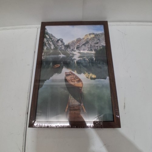 AMERICANFLAT POSTER FRAME WITH SHATTER-RESISTANT GLASS - 13.5" X 19.5" - WALNUT image 2