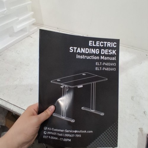 ELECTRIC HEIGHT-ADJUSTABLE STANDING COMPUTER DESK - 39.37" X 23.62" - WHITE (MODEL: ELT-P4024V3-WT) image 8