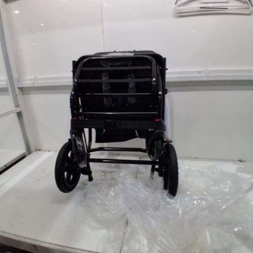 VEVOR ALUMINUM ALLOY ULTRA-LIGHTWEIGHT FOLDABLE TRAVEL WHEELCHAIR - 18"- 220LBSCAP - BLACK (MODEL: FS800LBJPF5) image 4