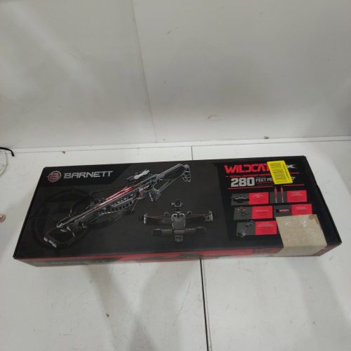 BARNETT WILDCAT CRX LIGHTWEIGHT TATICAL RECURVE CROSSBOW WITH RED/GREEN 3 DOT SCOPE, QUICK DETACH QUIVER & 2 HEADHUNTER BOLTS - 280 FPS - 66LBS - BLACK/RED (MODEL: BAR78232) image 3