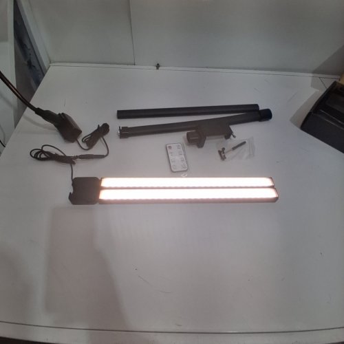 SIBRILLE DOUBLE HEAD LED DESK LAMP WITH GOOSENECK AND DESK CLAMP MOUNT - 30" - 2700K TO 6500K - BLACK image 2
