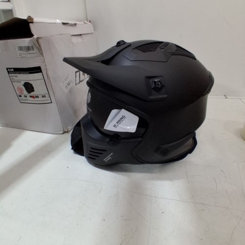 ILM OPEN FACE MOTORCYCLE HELMET FOR MOPED, ATV CRUISER, SCOOTER DOT FMVSS NO.218 - LARGE 59-60 - BLACK (MODEL: ILM-726X) image 3