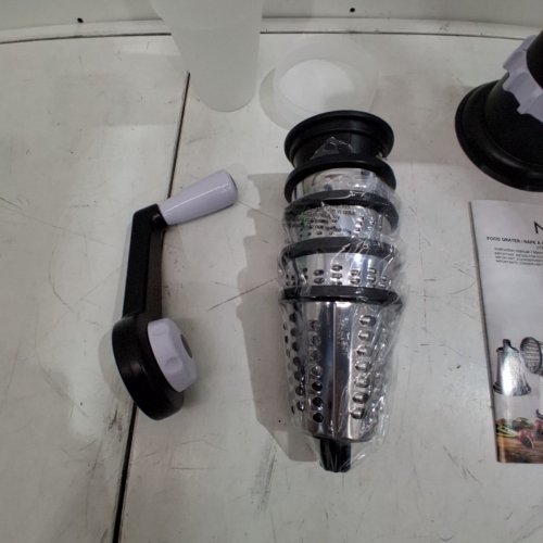 MIU ROTARY FOOD GRATER WITH ATTACHMENTS - BLACK/SILVER (MODEL : 1796155) image 3