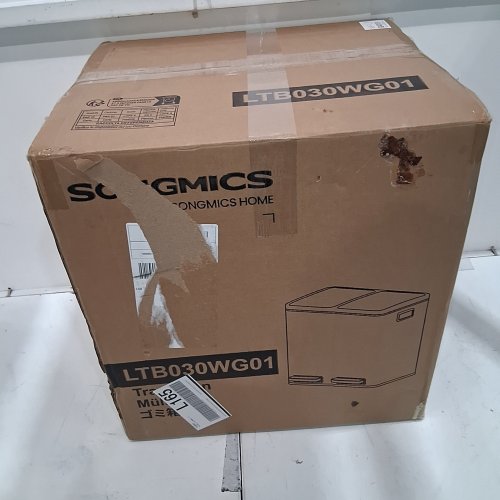 SONGMICS DUAL COMPARTMENT TRASH CAN - LIGHT GRAY (MODEL: LTB030WG01) image 6