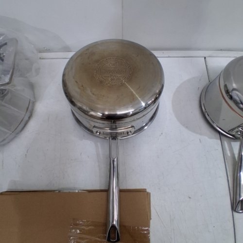 10PC KIRKLAND SIGNATURE 5-PLY CLAD STAINLESS STEEL COOKWARE - STAINLESS STEEL - (MODEL: 1119338) image 5