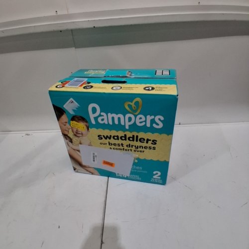 144PK PAMPERS SWADDLERS DISPOSABLE BABY DIAPERS - SIZE 2 (10-22LBS) image 2