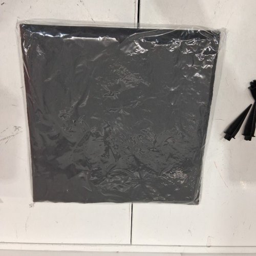 SQUARE OUTDOOR WALKWAY LAWN STEPPINGSTONE - 15.75" X 15.75" - BLACK image 3