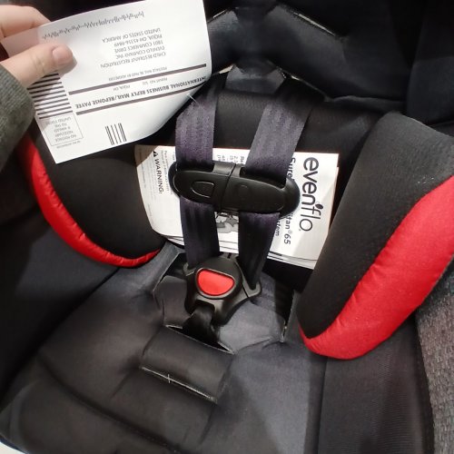 EVENFLO TITAN 65 CONVERTIBLE CAR SEAT -65 LBS - GRAY / RED (MODEL: 37121835C) image 4