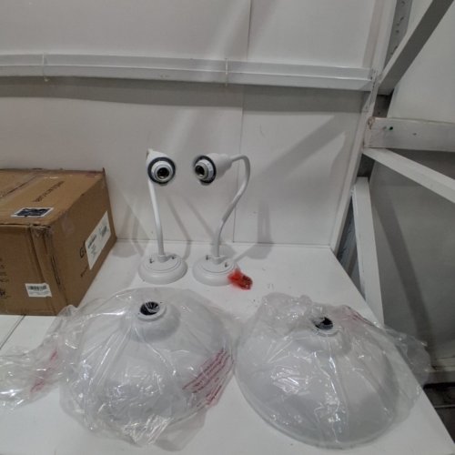 2PK GOALPLUS OUTDOOR GOOSENECK LIGHT FIXTURE - 14" X 20" - WHITE (MODEL: LM2202-wh-2p) image 2