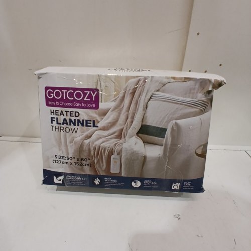 GOTCOZY HEATED FLANNEL THROW BLANKET - 50" X 60" - ROSE DUST PINK (MODEL: PX-THROW-S3) image 5