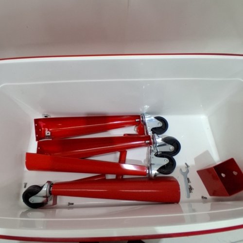 VEVOR ROLLING ICE CHEST HOLDS UP TO 50 BOTTLES - 80QT - RED (MODEL: DR120201) image 3