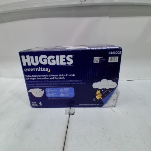100PK HUGGIES EXTRA ABSORBENT OVERNITES DIAPERS - SIZE 4 image 3