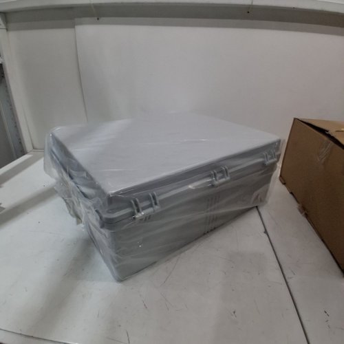 JOINFWORLD OUTDOOR METAL WATERPROOF VENTED NEMA ENCLOSURE BOX WITH HINGED LOCKABLE DOOR, VENTILATION SLOTS, 12V COOLING FAN AND DURABLE COLD-ROLLED POWDER-COATED STEEL - 19.7″ X 15.7″ X 7.9″ - WHITE / BLACK (MODEL: MB50X40X20-3H-WHITE) image 3
