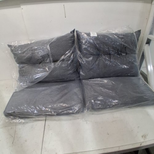 3PC PATIOJOY OUTDOOR RATTAN PATIO FURNITURE SET, 2 CHAIRS AND COFFEE TABLE - GREY CUSHIONS (MODEL: HW68667GR) image 2