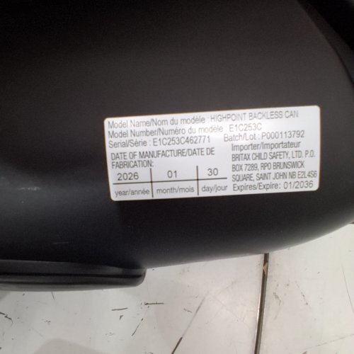 BRITAX HIGHPOINT FORWARD FACING BACKLESS BELT POSITIONING BOOSTER SEAT - 120LBS MAX - BLACK OMBRE (MODEL: ‎E1C253C) image 2