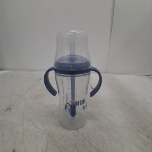 NUK PERFECT MATCH LEARNER STRAW BOTTLE PENGUIN - 260ML - GREY\BLUE image 2