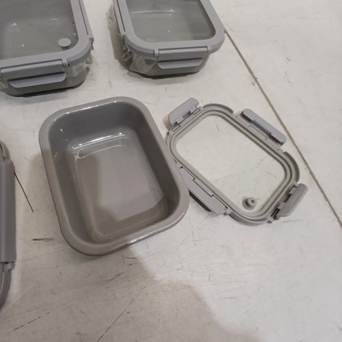 10PC SAFDIE & CO CERAMIC OVEN, DISHWASHER AND MICROWAVE SAFE FOOD STORAGE SET WITH LIDS - GREY (MODEL: 1796147) image 3