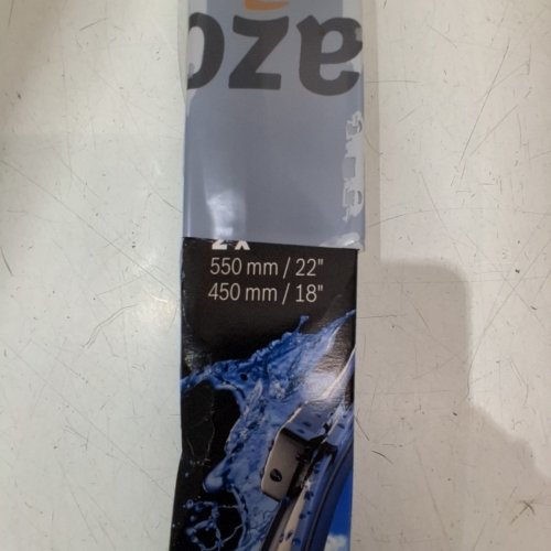 2PC BOSCH WINDSHIELD WIPER BLADES - 22"/18" - BLACK (MODEL: A 696 S) image 4