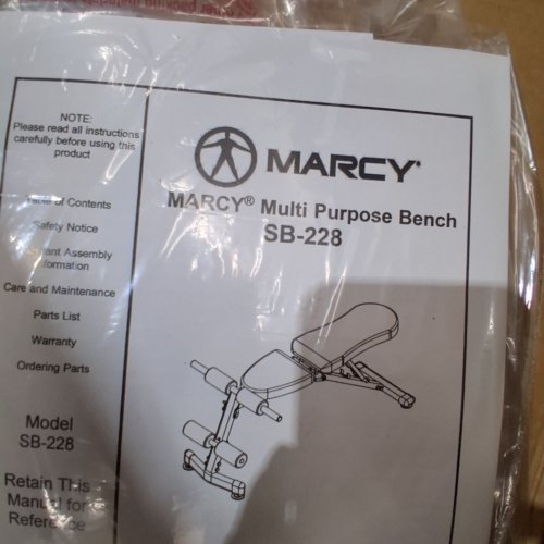 MARCY MULTI-PURPOSE WEIGHT BENCH - 400 LBS MAX - BLACK (MODEL: SB-228) image 2