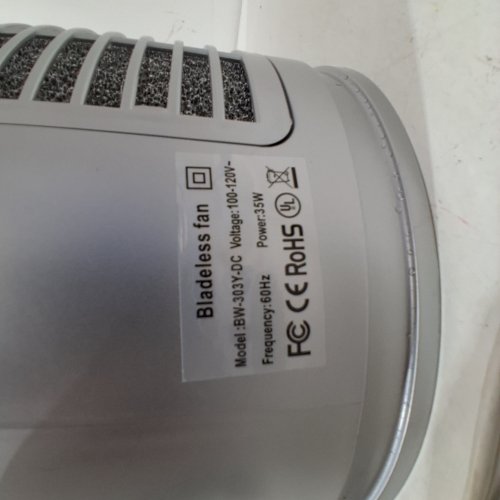 ADVWIN BLADELESS FAN WITH REMOTE CONTROL - 120V - 35W - SILVER (MODEL:BW-303Y-DC) image 2