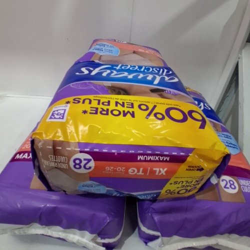 3 28PK WOMENS ALWAYS DISCREET INCONTINENCE UNDERWEAR - MAXIMUM ABSORBENCY - EXTRA LARGE image 3