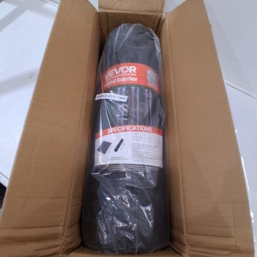 VEVOR LANDSCAPE FABRIC WEED BARRIER - 4FT X 300FT - BLACK (MODEL: 4*300FT90) image 2