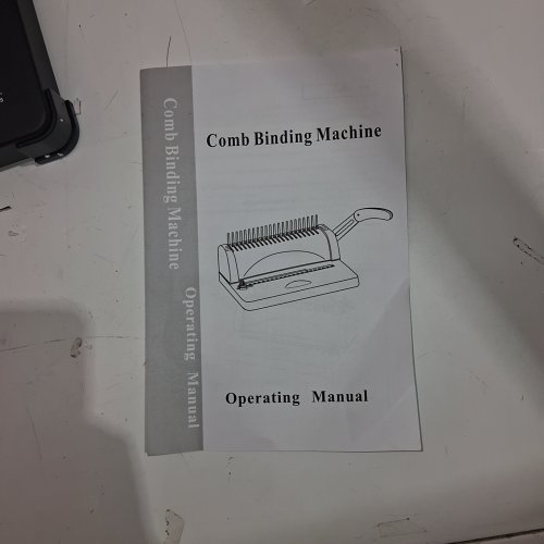 MYFULLY COMB BINDING PUNCH MACHINE 21-HOLES 100 PVC COMBS 1/4" - BLACK - (MODEL: ‎YM629-0001) image 7