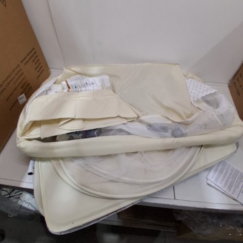 BABY 4-IN-1 BEDSIDE SLEEPER WITH WHEELS AND STORAGE - 0 TO 6 MONTHS - CREAM image 3