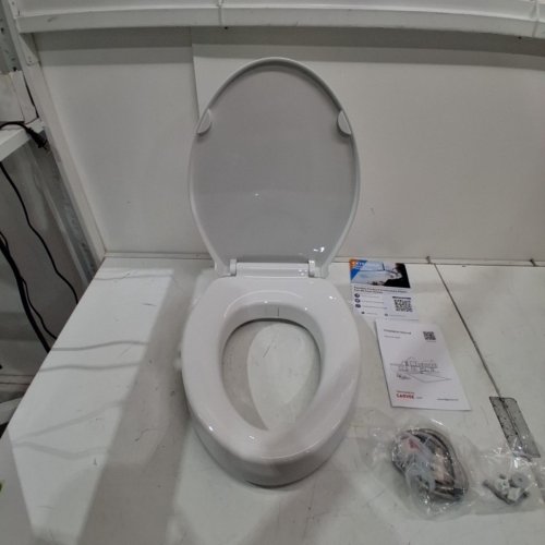 ELONGATED RAISED TOILET BIDET SEAT WITH DUAL NOZZLES - 19" - 2.9" RISE - WHITE (MODEL: PHO_0XXX3ZS1) image 3