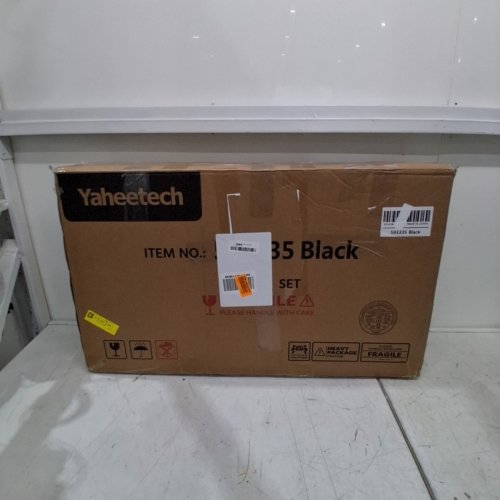 YAHEETECH DOUBLE DOOR COLLAPSIBLE METAL DOG KENNEL WITH REMOVABLE TRAY AND DIVIDER FOR PUPPIES - 30" X 17.5" X 20" - BLACK (MODEL: 593335) image 4