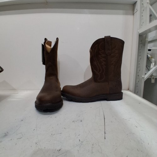 MEN'S ARIAT GROUDBREAKER WORK BOOTS - SIZE 12EE - BROWN image 2
