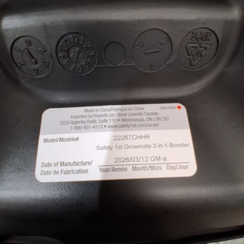SAFETY 1ST 2-IN-1 LIGHTWEIGHT GROWMATE BELT-POSITIONING BOOSTER CAR SEAT WITH HIGH-BACK TO BACKLESS & ADJUSTABLE HEADREST- BLACK (MODEL:22267CHHR) image 2