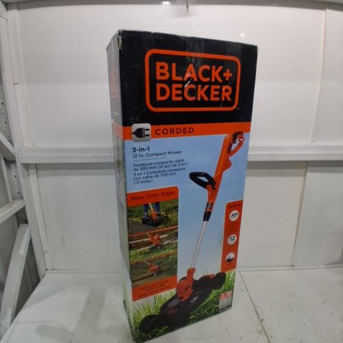BLACK + DECKER 3-IN-1 COMPACT ELECTRIC TRIMMER MOWER - 12" - ORANGE (MODEL: BESTA512CM) image 5