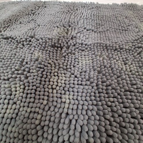 NON-SLIP SHAG BATH/FLOOR MAT - 2FT X 3FT - GREY image 3