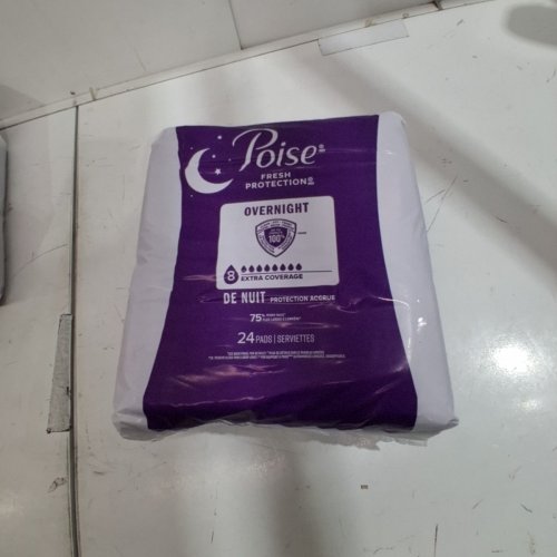 24PK POISE OVERNIGHT INCONTINENCE PADS WITH 75" WIDER BACK FOR EXTRA COVERAGE - ULTIMATE ABSORBANCY image 2