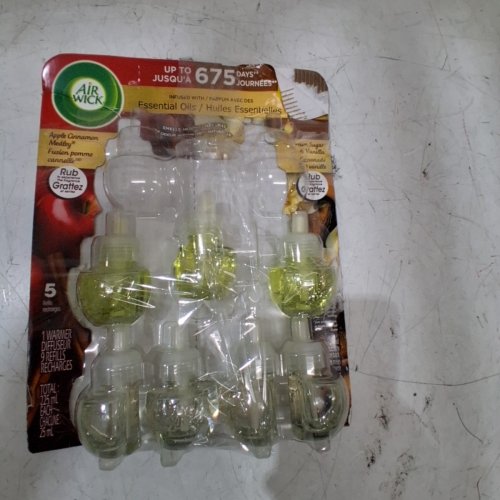 17PK AIR WICK SCENTED OIL PLUG-IN - 1 WARMER AND 9 REFILLS - APPLE CINNAMON MEDLEY AND BROWN SUGAR & VANILLA (MODEL: 1316244) image 3