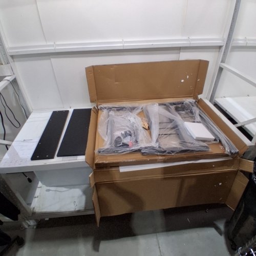 BECKO US JIGSAW PUZZLE BOARD / TABLE WITH COVER - TILTING TABLE WITH HEIGHT ADJUSTMENT FOR UP TO 1500 PIECES, ENCLOSED WITH 4 WHEELS - 29.5" - 37.4H" - BLACK/BROWN (MODEL: WGPTZ005) image 2