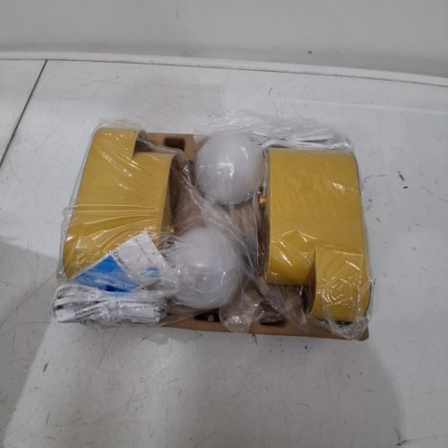 2PK ROOM ESSENTIALS DIMMABLE ORB SHADE NOVELTY TABLE LAMP DESK ORGANIZER - YELLOW image 2
