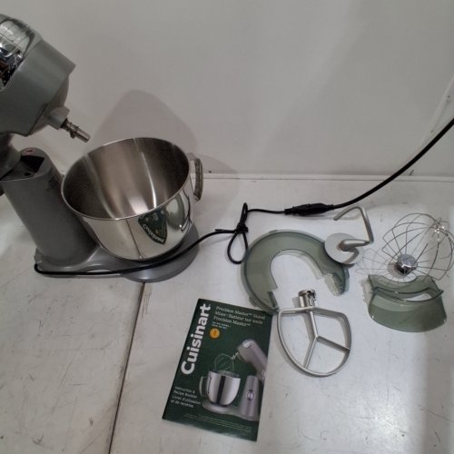 CUISINART PRECISION MASTER 12-SPEED TILT-HEAD STAND MIXER WITH SPLASH GUARD - 5.5QT. BOWL - SILVER - (MODEL: SM-50C) image 2