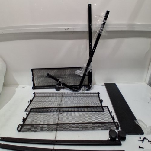 4 TIER MAGAZINE RACK FLOOR DISPLAY STAND - 24"X56" - BLACK image 3