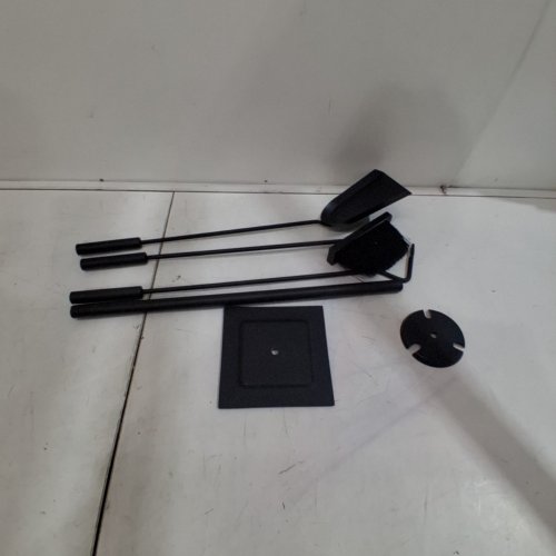 4PC VOUNOT FIREPLACE TOOL SET - BLACK image 3