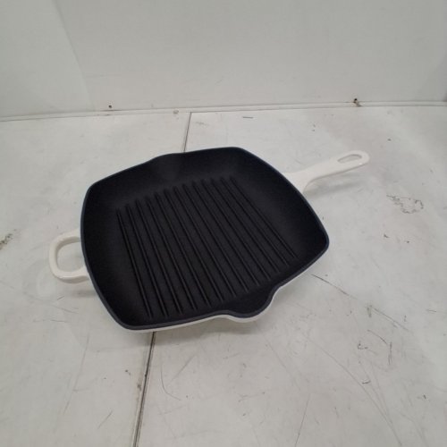 CHUCK HUGHES CAST IRON QUARE GRILL PAN - 10" - SNOW GOOSE WHITE (MODEL:747278) image 2