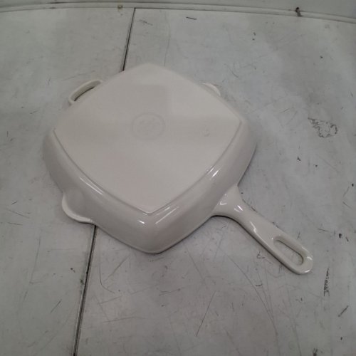 CHUCK HUGHES CAST IRON QUARE GRILL PAN - 10" - SNOW GOOSE WHITE (MODEL:747278) image 3